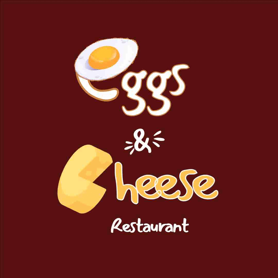 simplified eggs and cheese restaurant template Design Elements