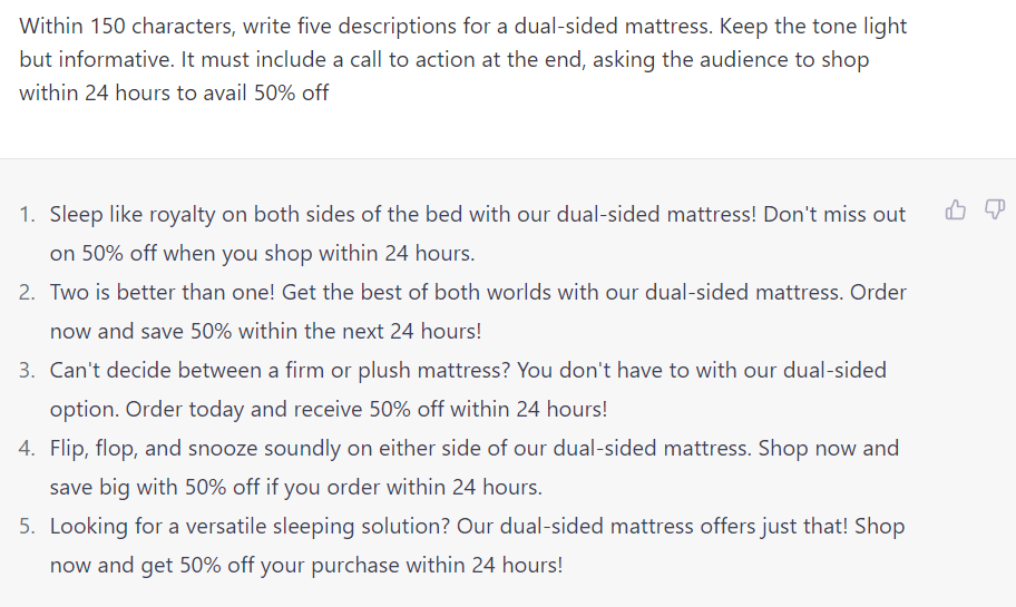 facebook ad copy